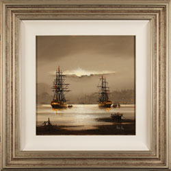 Alex Hill, Original oil painting on canvas, Fog Over Whitby Harbour Medium image. Click to enlarge