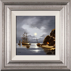 Alex Hill, Original oil painting on panel, Moonlight Smugglers Medium image. Click to enlarge