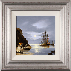 Alex Hill, Original oil painting on panel, Smuggler's Work Medium image. Click to enlarge