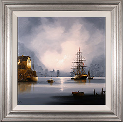 Alex Hill, Original oil painting on panel, Weigh Anchor at Dawn Medium image. Click to enlarge