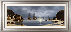 Alex Hill, Original oil painting on panel, Midnight Galleons  Medium image. Click to enlarge