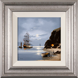 Alex Hill, Original oil painting on panel, Smuggler's Landing Medium image. Click to enlarge