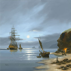 Alex Hill, Signed limited edition print, Smuggler's Cove Medium image. Click to enlarge