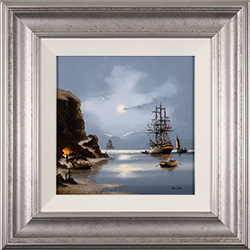 Alex Hill, Original oil painting on panel, The Smuggler's Return Medium image. Click to enlarge