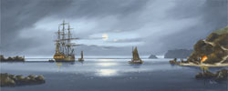 Alex Hill, Signed limited edition print, Anchor at Smuggler's Cove Medium image. Click to enlarge