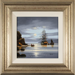 Alex Hill, Original oil painting on canvas, Moonlight Smugglers Medium image. Click to enlarge