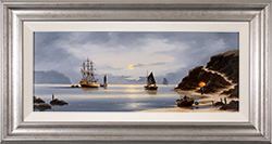 Alex Hill, Original oil painting on panel, A Smuggler's Tale Medium image. Click to enlarge