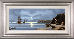 Alex Hill, Original oil painting on panel, Smuggler's Cove Medium image. Click to enlarge