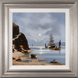 Alex Hill, Original oil painting on panel, Silver Tides Medium image. Click to enlarge