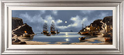 Alex Hill, Original oil painting on panel, Galleons at Smuggler's Cove  Medium image. Click to enlarge