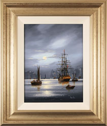 Alex Hill, Original oil painting on panel, Harbour Lights Medium image. Click to enlarge