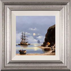 Alex Hill, Original oil painting on panel, Firelight Cove Medium image. Click to enlarge
