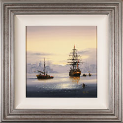 Alex Hill, Original oil painting on canvas, Set Sail at Sunrise Medium image. Click to enlarge