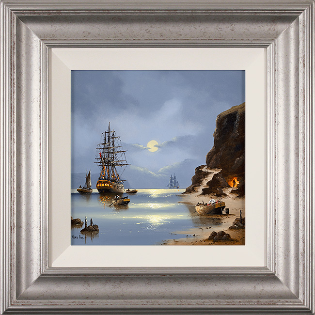 Alex Hill, Original oil painting on panel, Secrets of the Cove