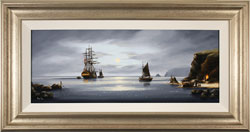 Alex Hill, Original oil painting on canvas, Moonlight Smugglers Medium image. Click to enlarge