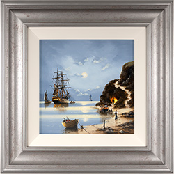 Alex Hill, Original oil painting on panel, Smuggler's Cave