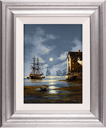 Alex Hill, Original oil painting on panel, Moonlight Bay