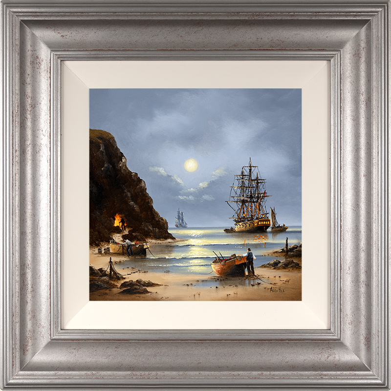 Alex Hill, Original oil painting on panel, Smuggler's Tides