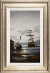 Alex Hill, Original oil painting on panel, Silver Tides Medium image. Click to enlarge