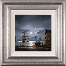 Alex Hill, Original oil painting on panel, Midnight Harbour Medium image. Click to enlarge