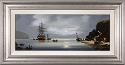 Alex Hill, Original oil painting on panel, Smuggler's Cove
