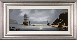 Alex Hill, Original oil painting on panel, Smuggler's Cove Medium image. Click to enlarge