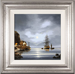 Alex Hill, Original oil painting on panel, Set Sail at Dawn Medium image. Click to enlarge