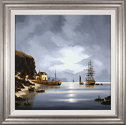 Alex Hill, Original oil painting on panel, Changing Tides at Smuggler's Cove Medium image. Click to enlarge