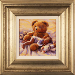 Amanda Jackson, Original oil painting on panel, The Teddy Bed Medium image. Click to enlarge