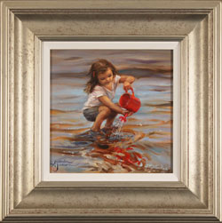 Amanda Jackson, Original oil painting on panel, The Red Watering Can Medium image. Click to enlarge