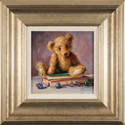 Amanda Jackson, Original oil painting on panel, Bear's Best Belongings Medium image. Click to enlarge