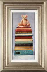 Amanda Jackson, Original oil painting on panel, Little Bear's Big Reads Medium image. Click to enlarge