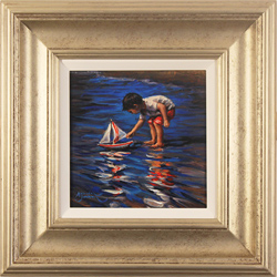 Amanda Jackson, Original oil painting on panel, The Racing Yacht Medium image. Click to enlarge