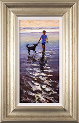 Amanda Jackson, Original oil painting on panel, Beach Pals