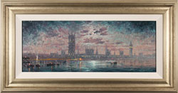 Andrew Grant Kurtis, Original oil painting on panel, Moonlight Sparkle, Westminster Medium image. Click to enlarge