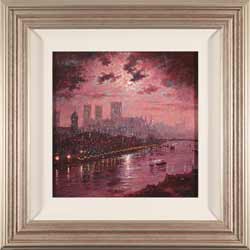 Andrew Grant Kurtis, Original oil painting on panel, York Minster by Moonlight Medium image. Click to enlarge