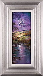 Andrew Grant Kurtis, Original oil painting on panel, Nocturne Reflections, Wensleydale Medium image. Click to enlarge
