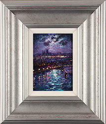 Andrew Grant Kurtis, Original oil painting on canvas, Moonlight Reflections, York Minster Medium image. Click to enlarge