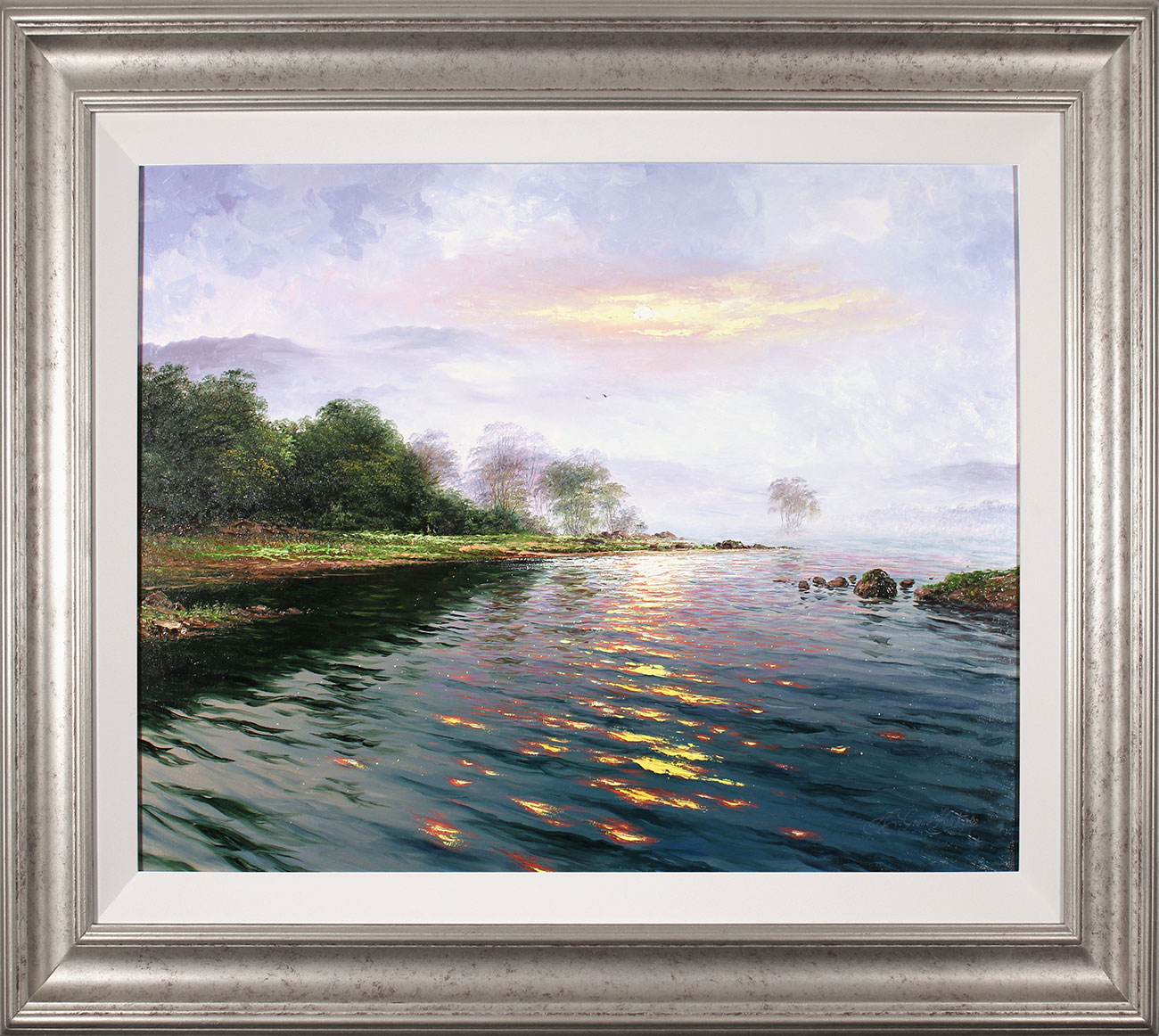 Andrew Grant Kurtis, Original oil painting on canvas, Morning Mist Across Derwentwater Click to enlarge