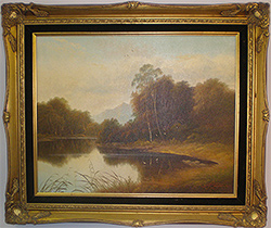Andrew Grant Kurtis, Oil on canvas, Landscape of the Austrian / Swiss Border Medium image. Click to enlarge