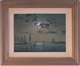Andrew Grant Kurtis, Original oil painting on panel, Moonlight Reflection Medium image. Click to enlarge