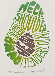 Andy Winn, Original linocut print, Avocado Cuts
