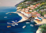 Antonio Ianicelli, Original oil painting on canvas, Mediterranean Scene Medium image. Click to enlarge