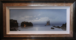 Les Spence, Original oil painting on canvas, Marine Scene Medium image. Click to enlarge