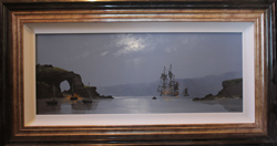 Les Spence, Original oil painting on canvas, Marine Scene Medium image. Click to enlarge