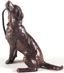 Michael Simpson, Bronze, Medium Labrador with Lead Medium image. Click to enlarge