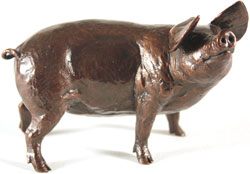 Michael Simpson, Bronze, Medium Gloucester Old Spot Medium image. Click to enlarge