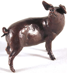 Michael Simpson, Bronze, Pig Medium image. Click to enlarge