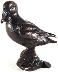 Michael Simpson, Bronze, Puffin Medium image. Click to enlarge