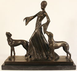 Bronze Statue, Bronze, Society Hounds Medium image. Click to enlarge